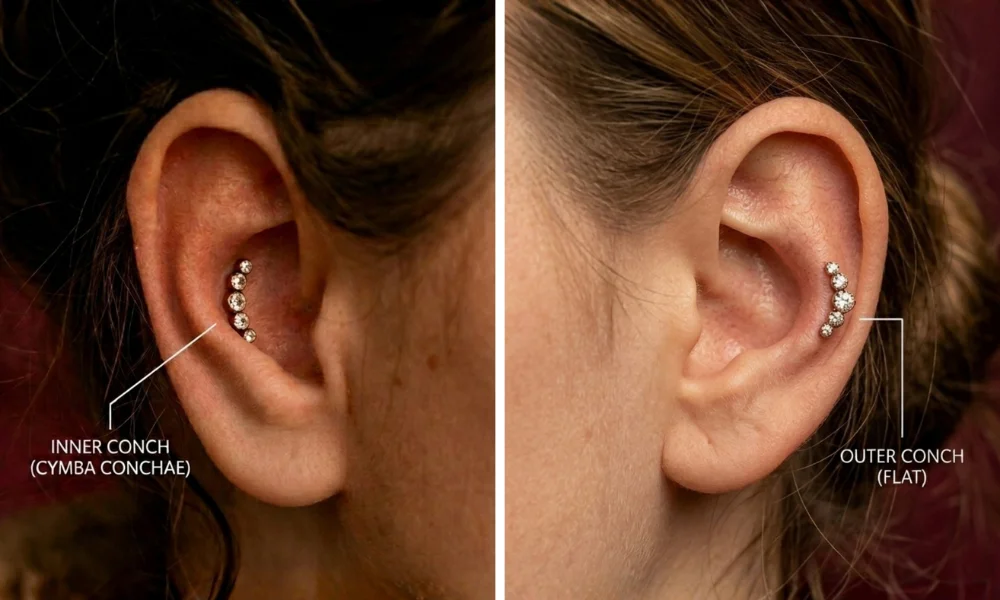 Inner Conch Piercing vs. Outer Conch Piercing: Which One Should You Actually Get?
