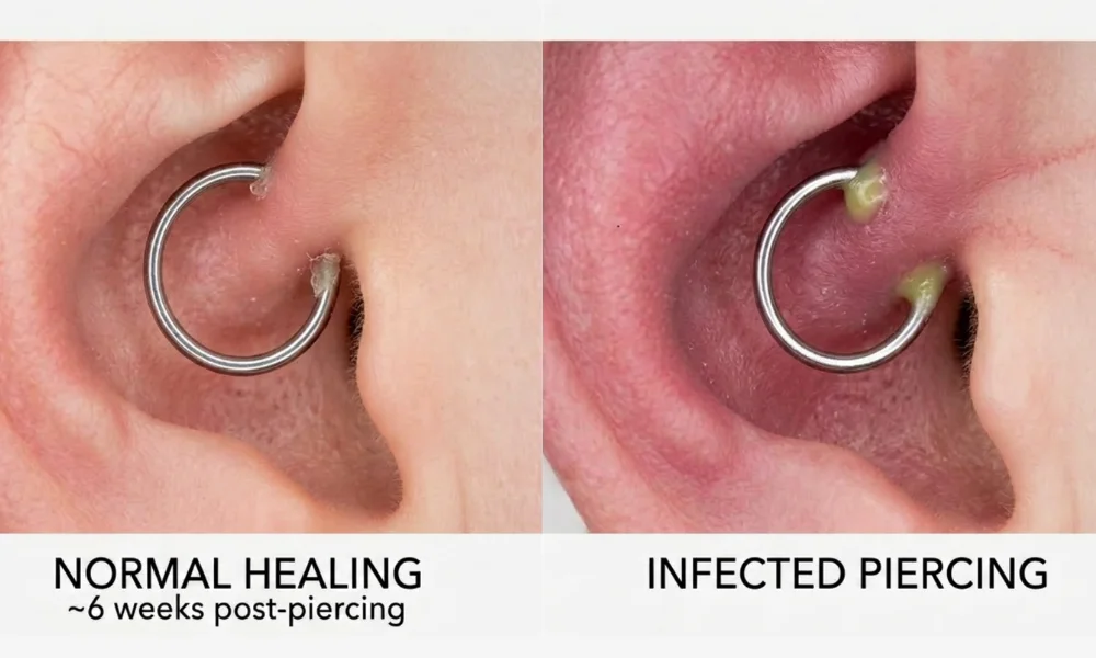 Normal Daith Piercing Healing Signs vs. Infection: Know the Difference