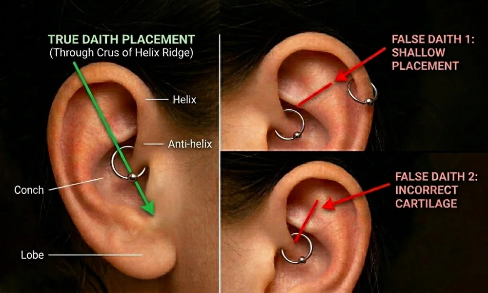 True Daith vs. False Daith: What is a Daith Piercing?