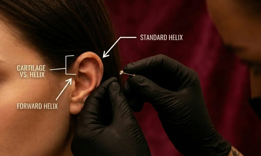 Variations of Helix Piercings Explained