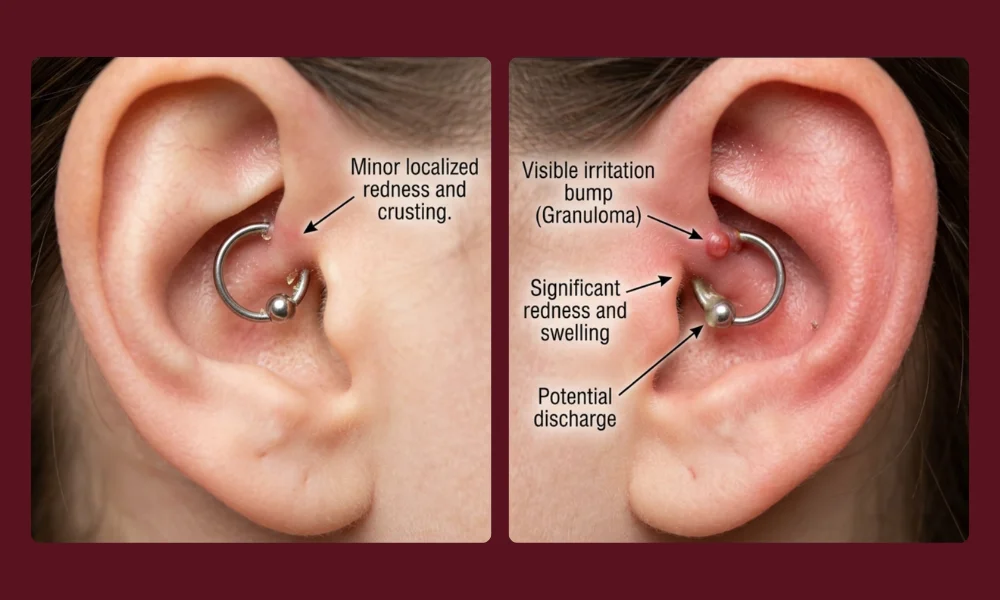 Cosmetic Daith Piercing Side Effects: Bumps, Scars, and Keloids