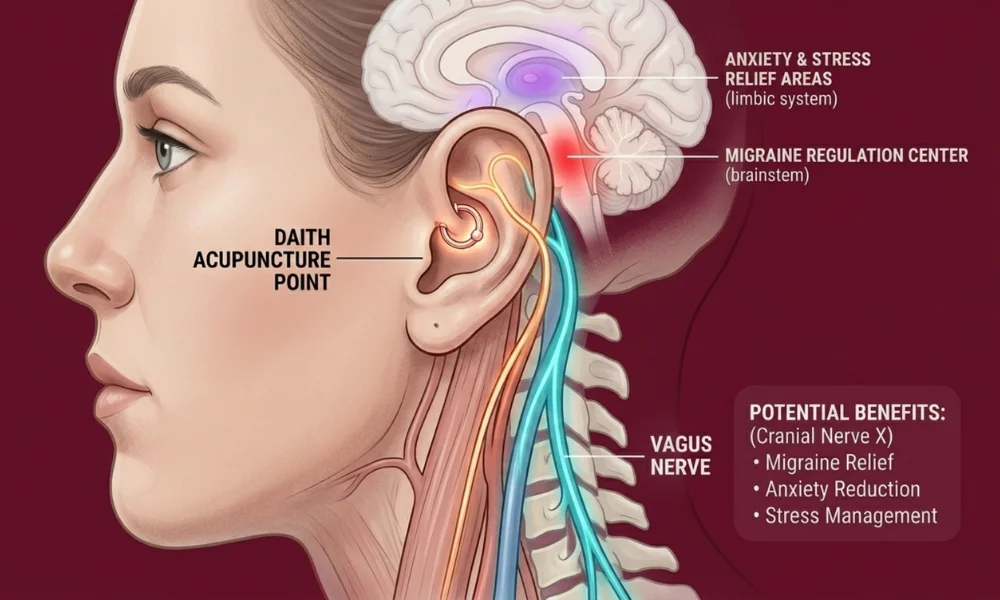 Daith Piercing Acupuncture Point and Vagus Nerve: Age Considerations 