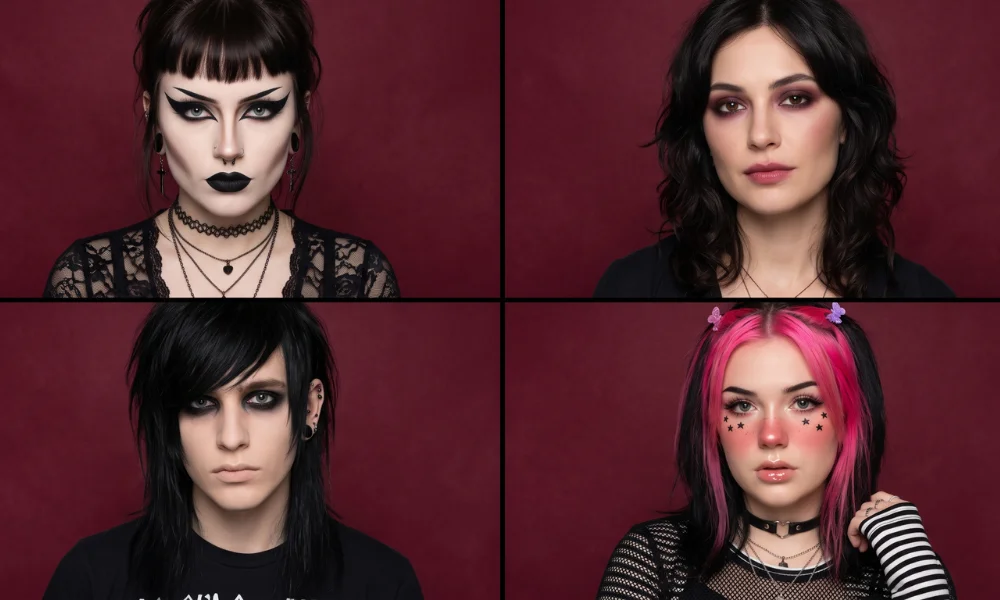 Goth Makeup vs Soft Goth Makeup vs Emo Makeup vs Egirl Makeup Look