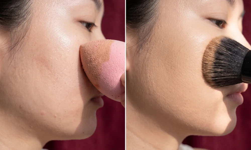 Foundation Brush vs Sponge: Which Gives Better Coverage, Finish, and Value?