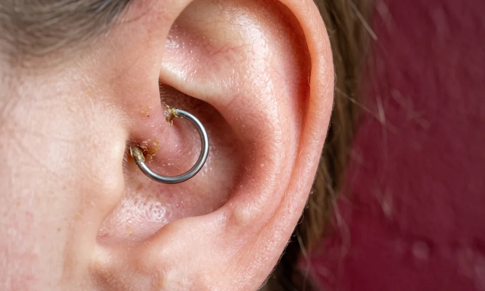 Daith Piercing Healing Stage Care