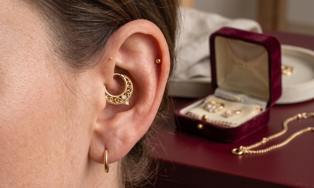 Benefits of Gold Daith Piercing Jewelry
