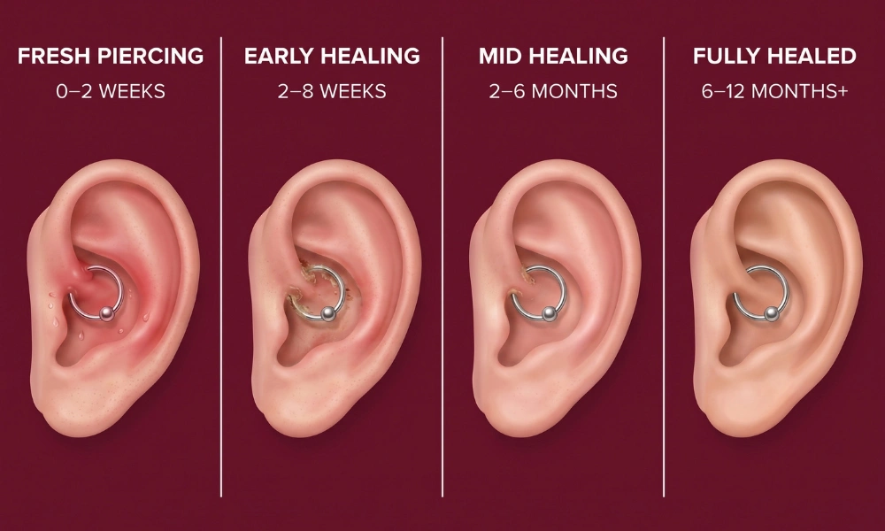 Daith Piercing and Hair Dye: Precautions and Timing