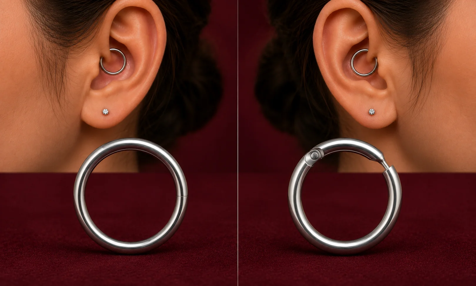 Seamless Hoop vs Hinged Clicker