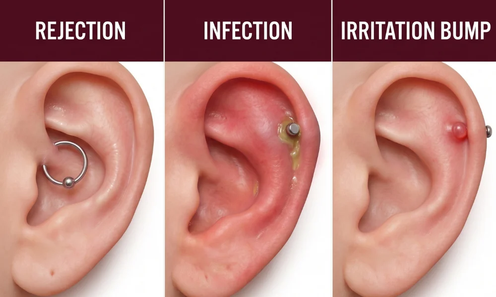 Signs of Piercing Rejection vs. Infection vs. Irritation