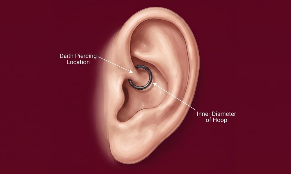 Understanding Daith Piercing Hoop Sizes