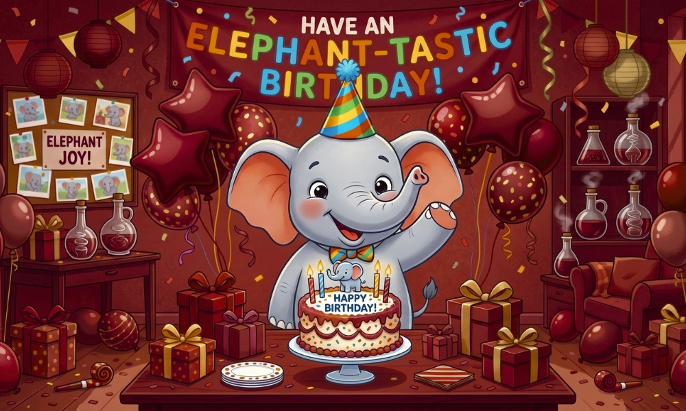 Birthday Elephant Puns