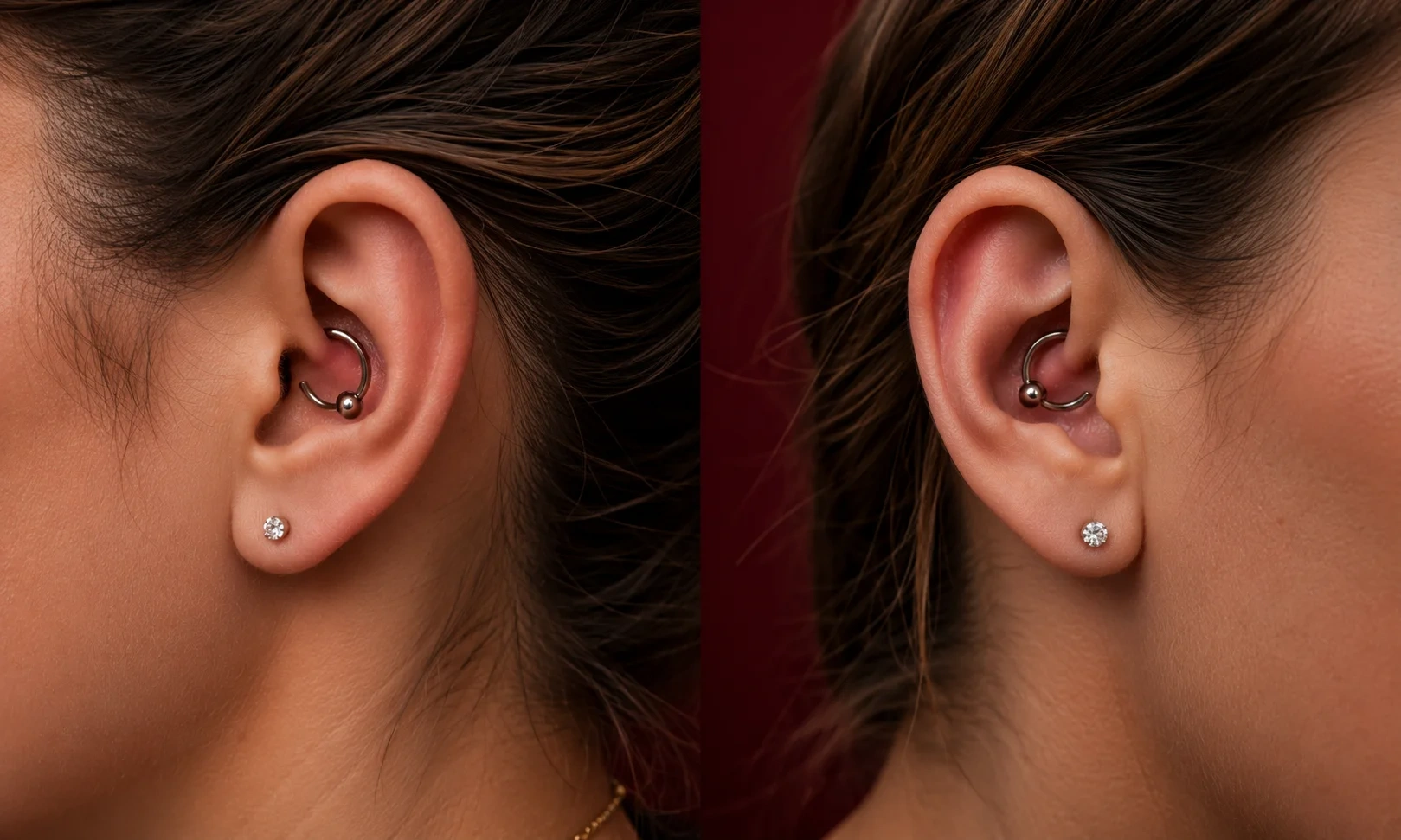 Crooked Daith vs Temporary Swelling