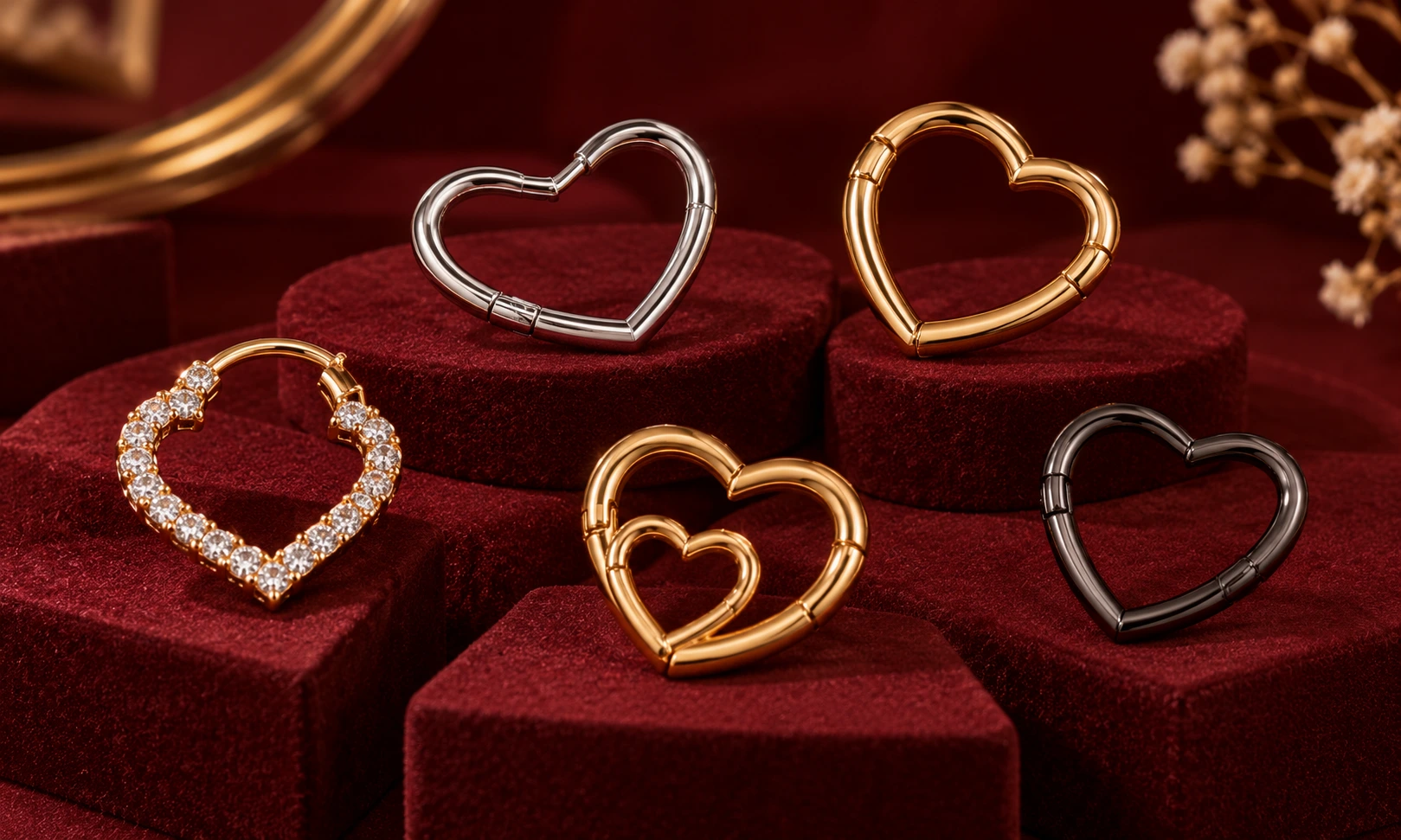 Popular Heart Daith Jewelry Styles
