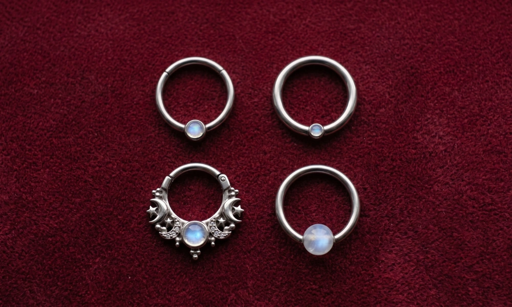 Popular Moonstone Daith Jewelry Styles