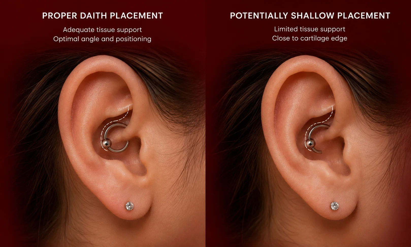 Too Shallow vs Normal Placement