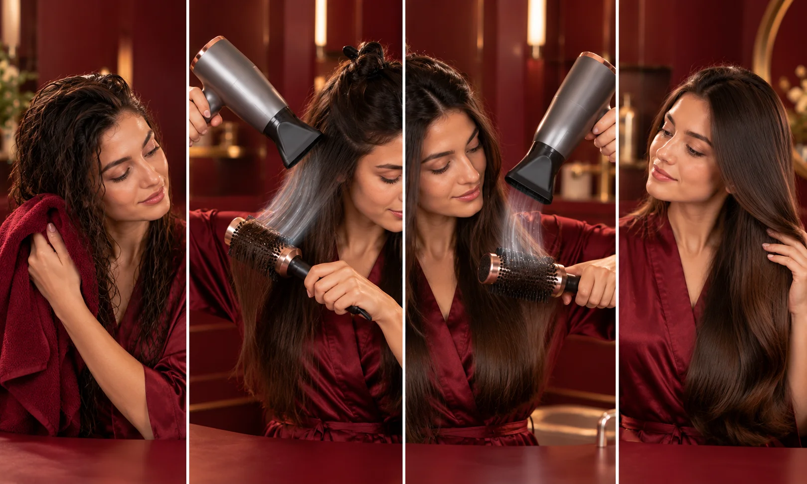 How can you dry hair faster without making it frizzy?