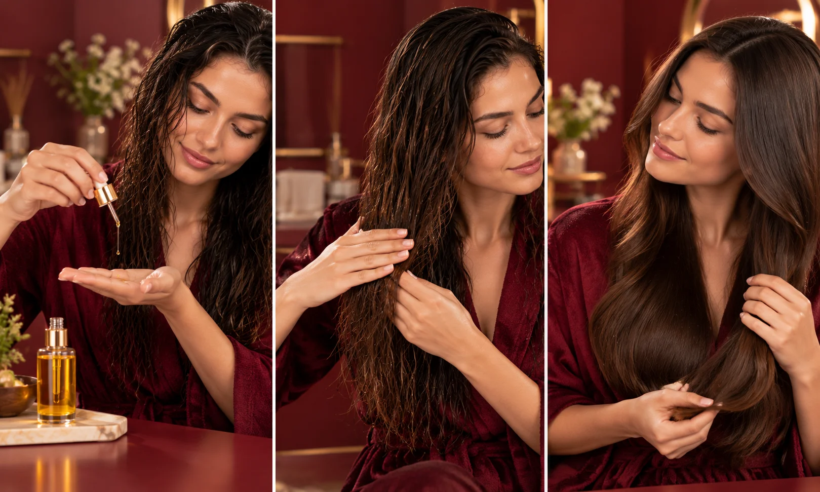 How should you use hair oil without making hair greasy?