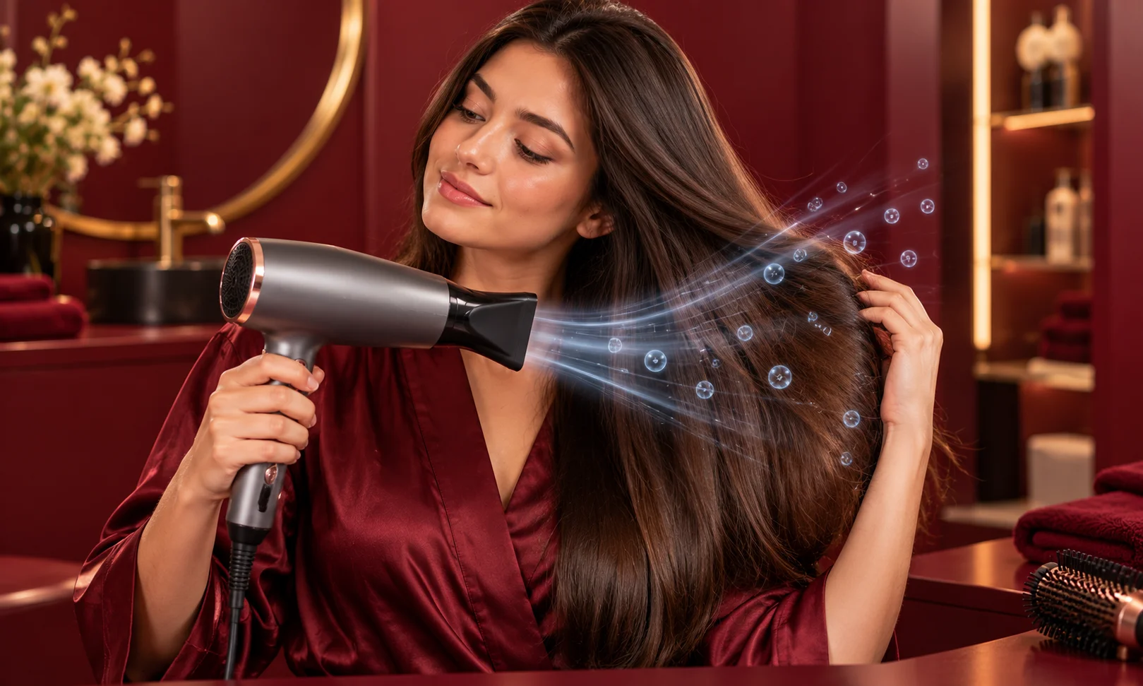 Ionic technology for smoother hair