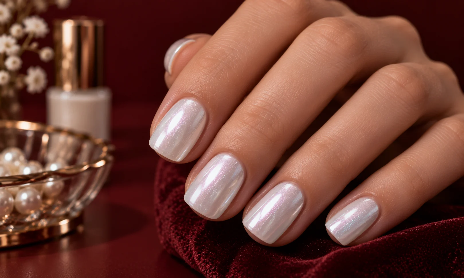 What Are Florence Pugh's Frosted Pearl Nails?
