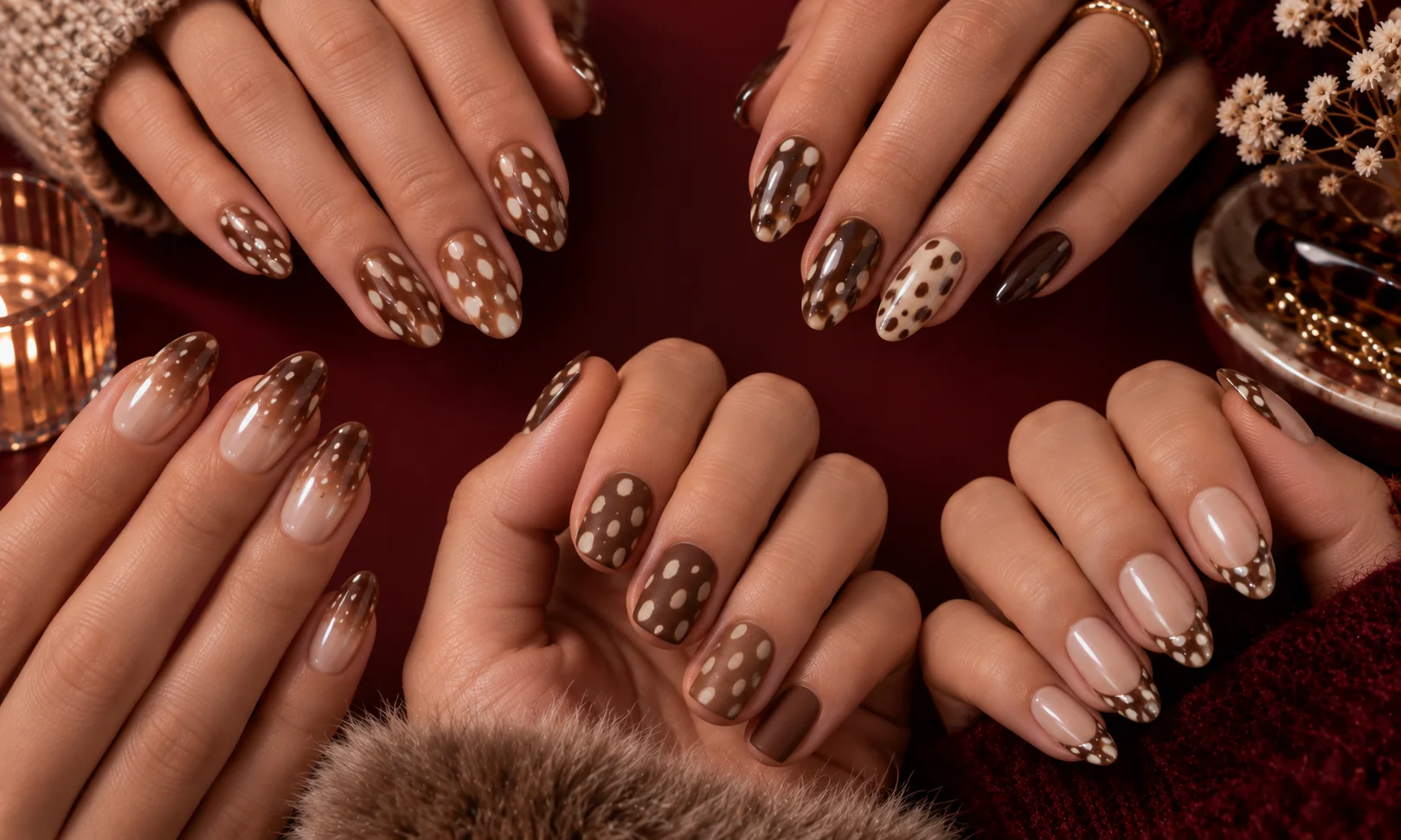 What does a deer print manicure look like?