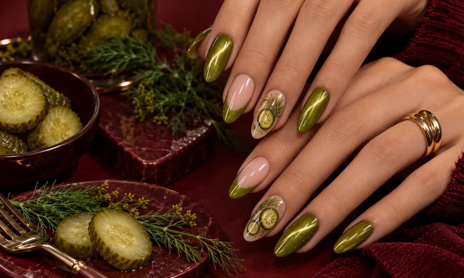 What pickle nail art ideas actually look wearable?
