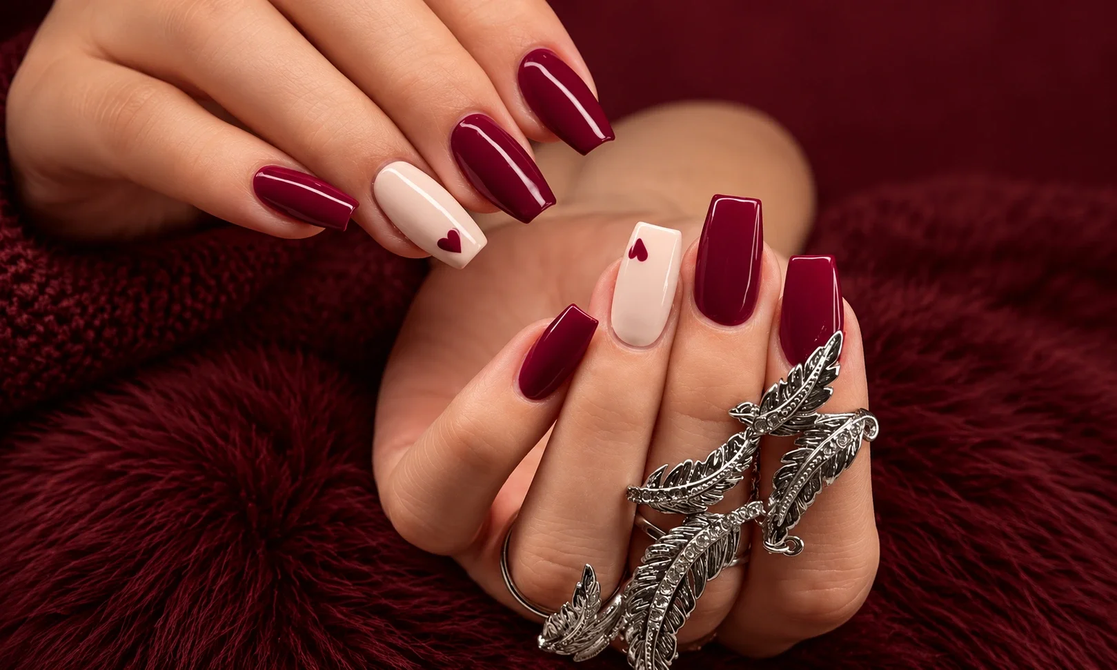 Burgundy Nails
