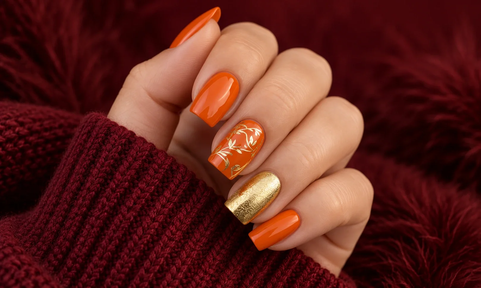 Burnt Orange Nails
