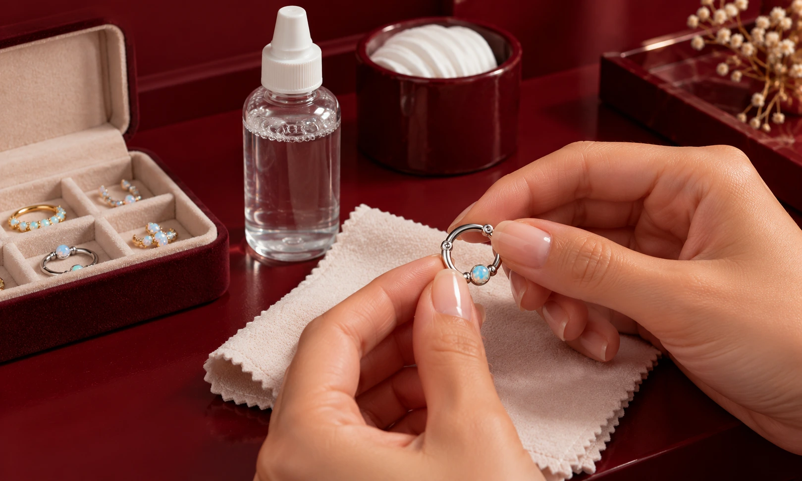 Caring for Opal Daith Piercing Jewelry