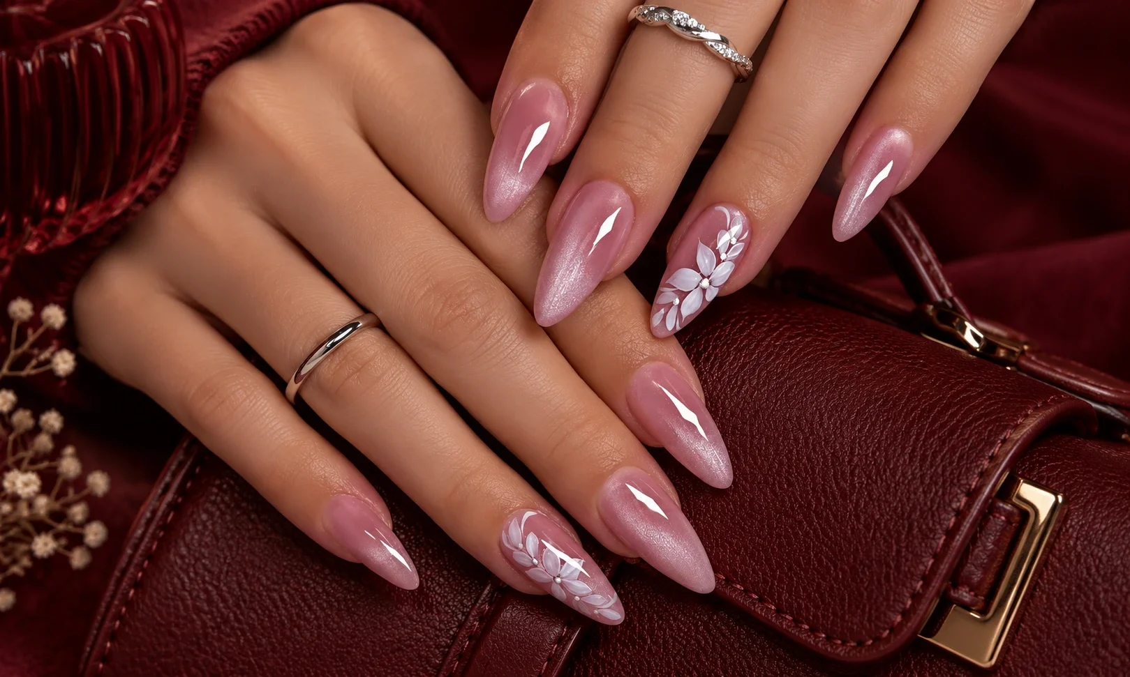 Cat-Eye Nails With a Soft Glow