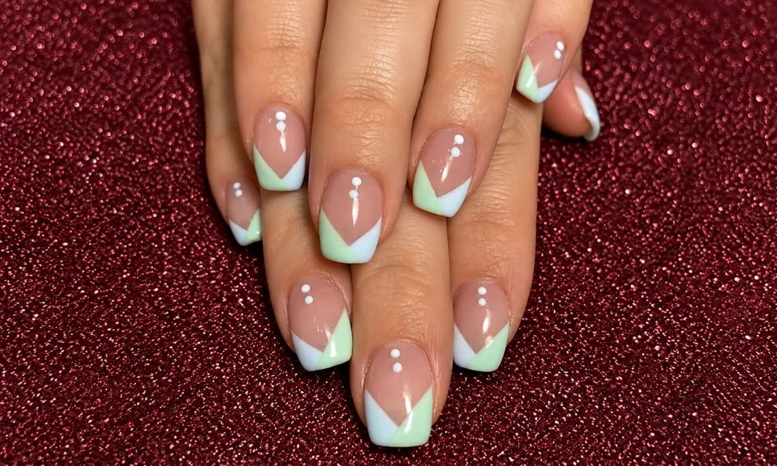 Color-Blocked French Tips
