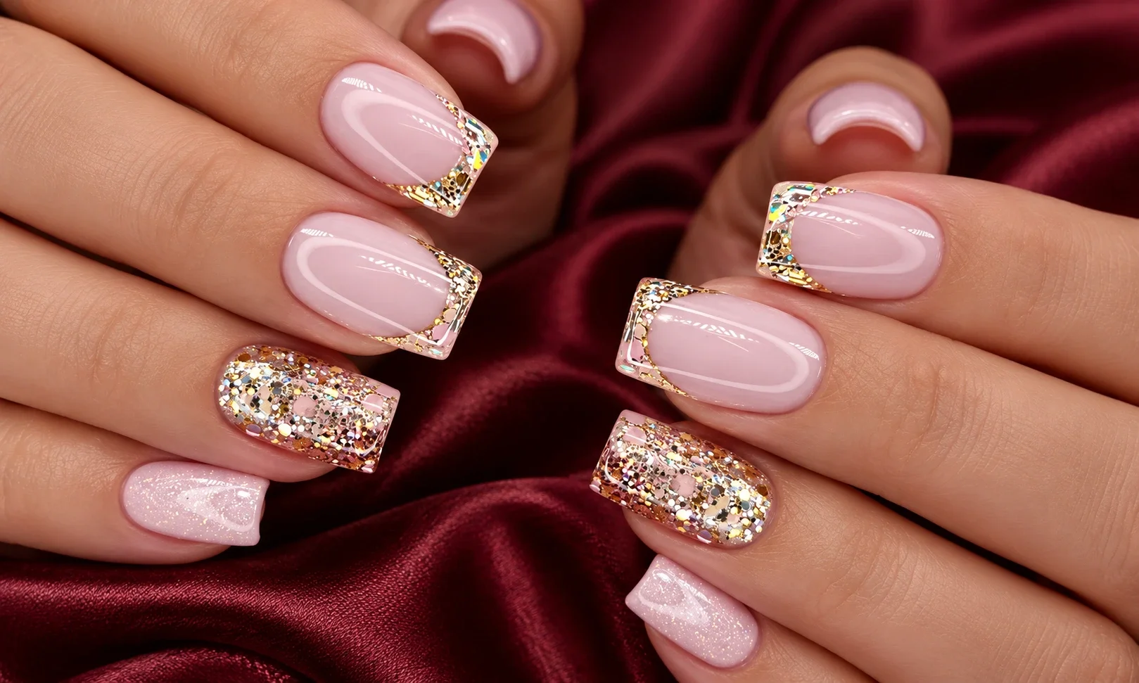 Glitter French Tips