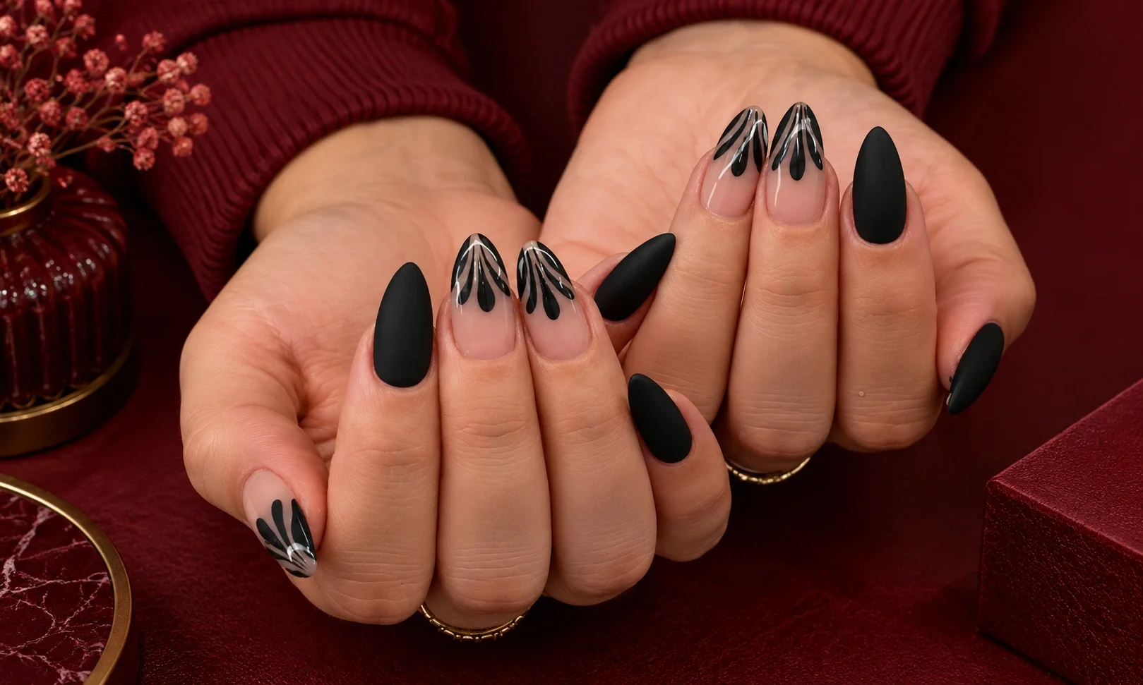 Matte Black With Chrome Details