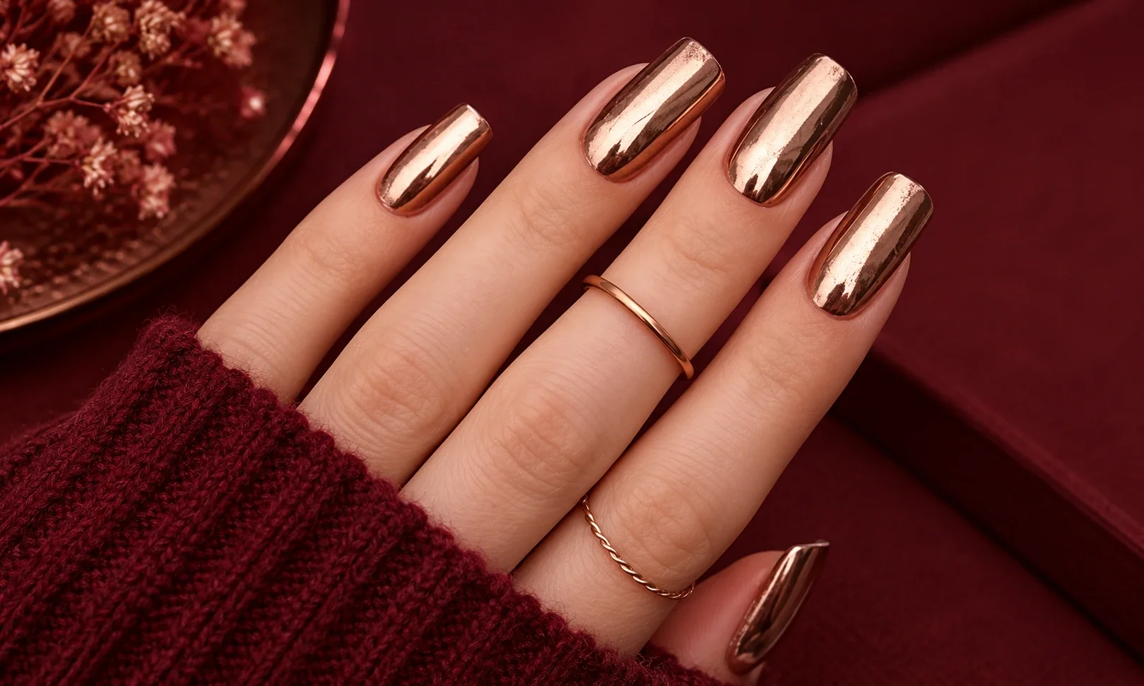 Metallic Bronze Nails