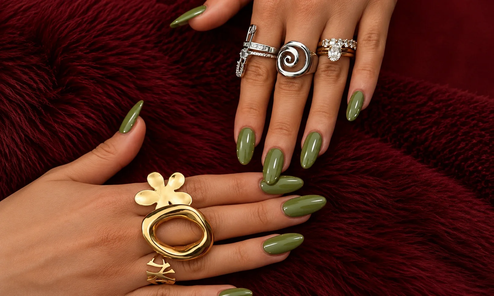 Olive Green Nails