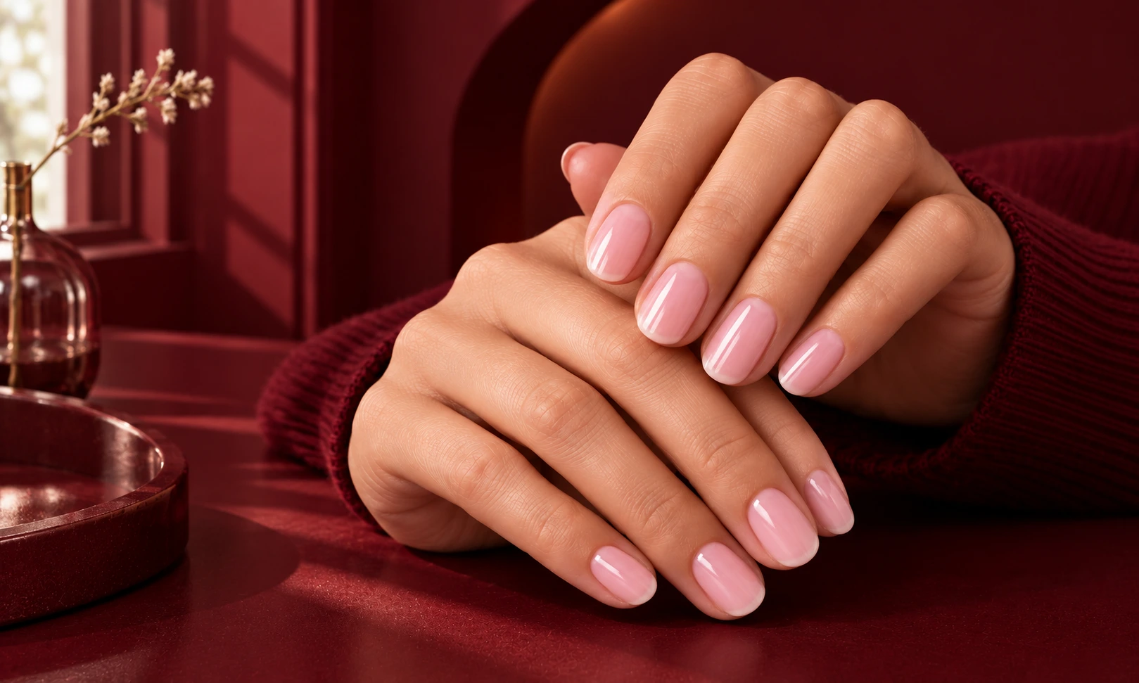 Sheer Pink Nails