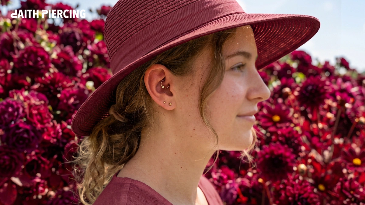 Daith Piercing Sun Exposure: Tanning and SPF Protection