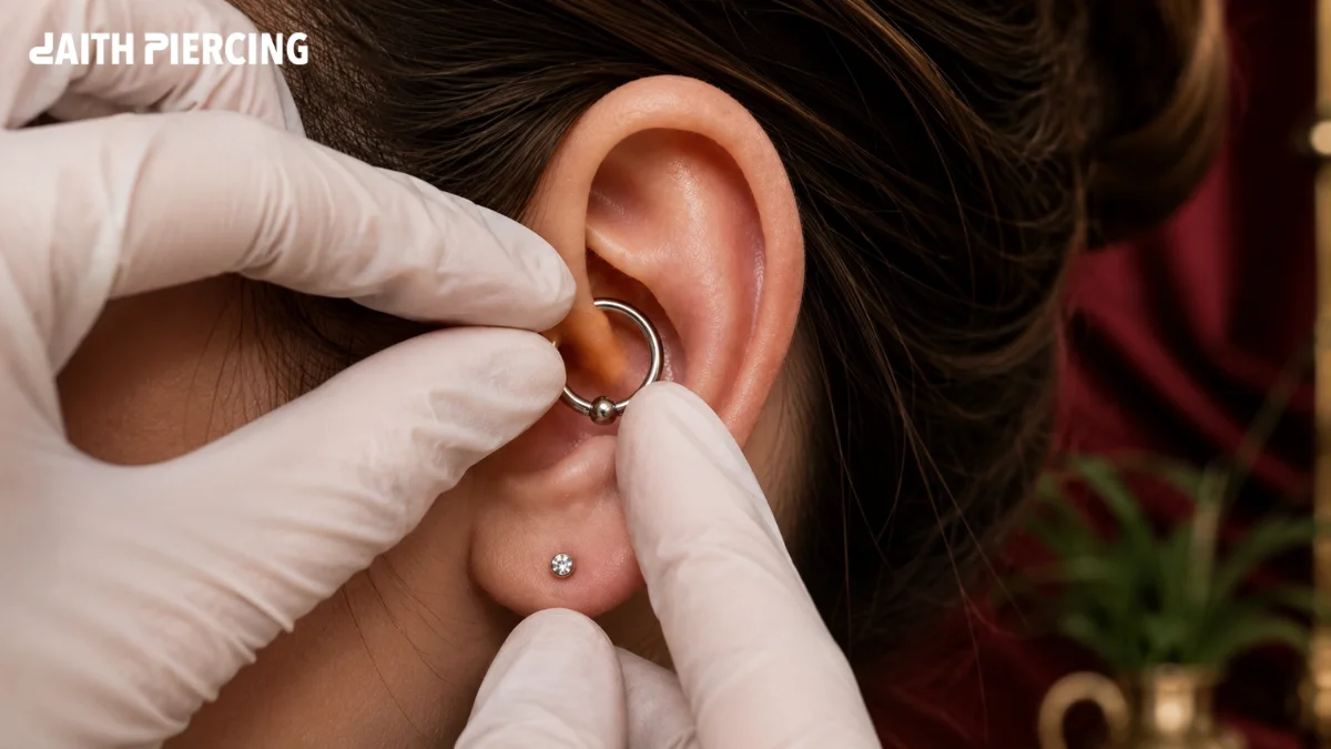 Captive Bead Ring for Daith Piercing: How to Open and Close