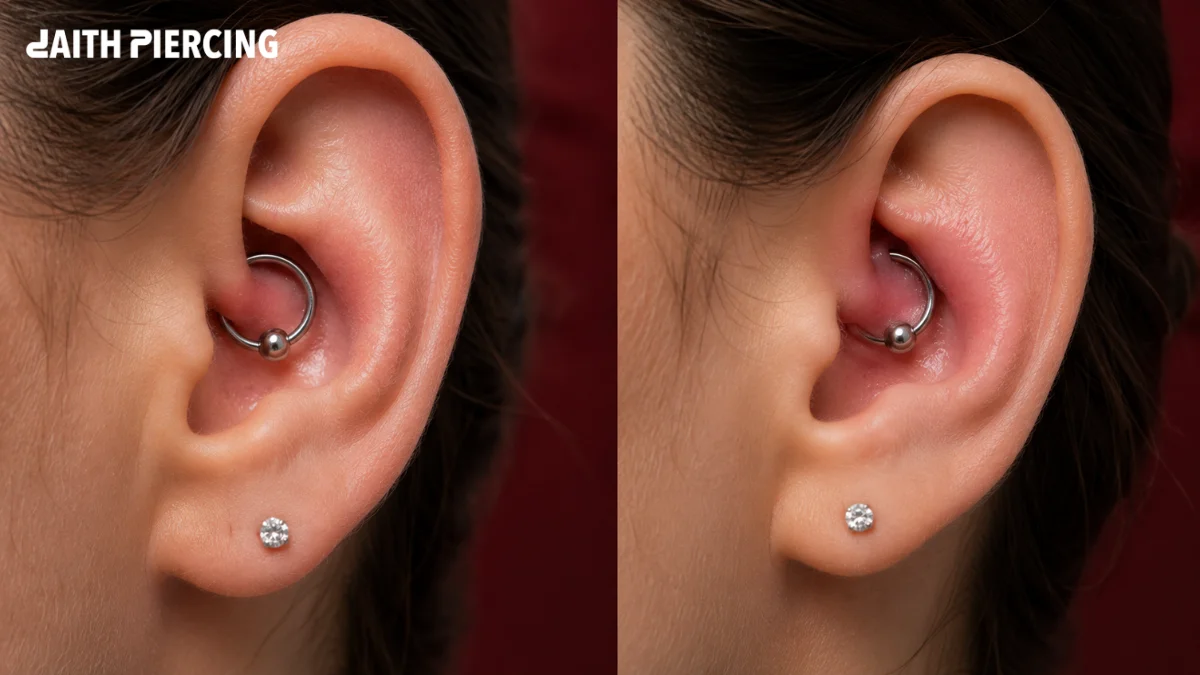 Daith Piercing Embedded: When Jewelry Sinks Into Skin