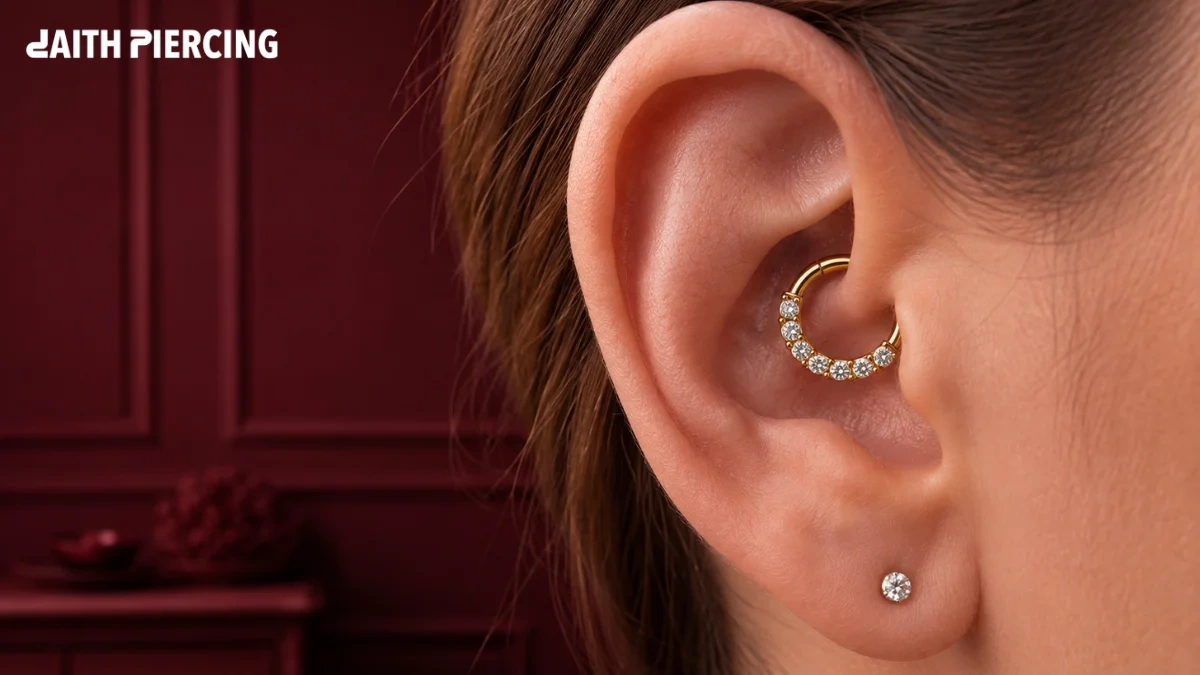 Diamond Daith Piercing Ring: Luxury Options