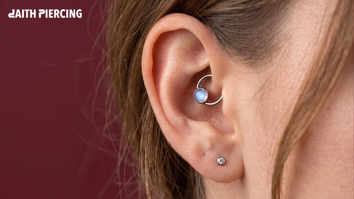 Moonstone Daith Jewelry: Meaning and Aesthetics